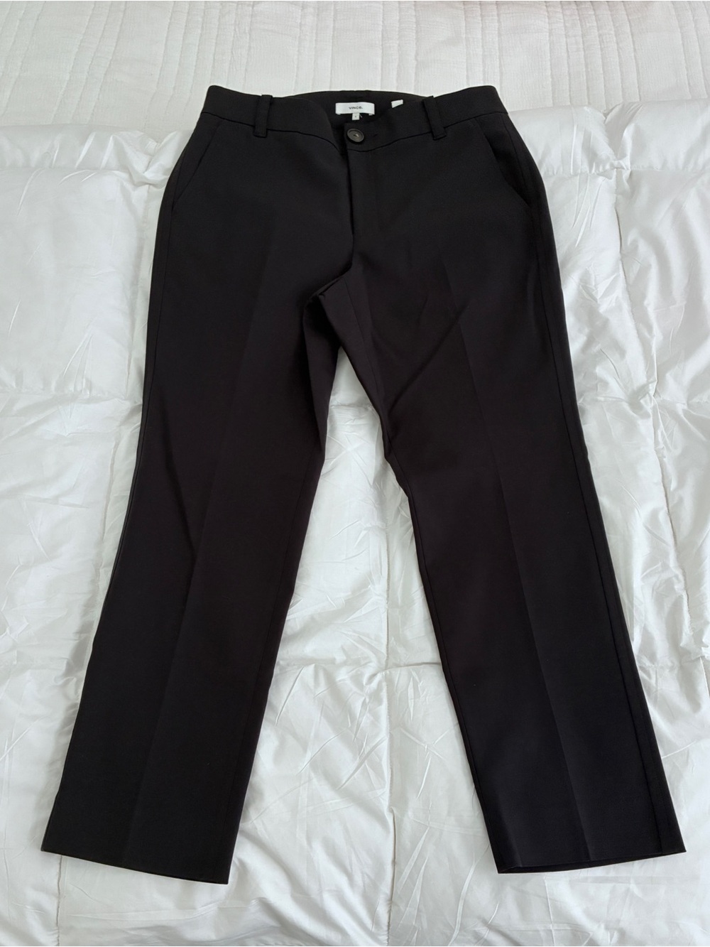 Vince Black Cropped Cigarette Trousers Size 6